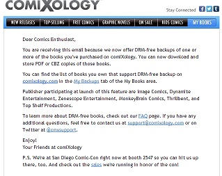 Illustration for article titled Comixology DRM-Free Backup Downloads Start Rolling Out